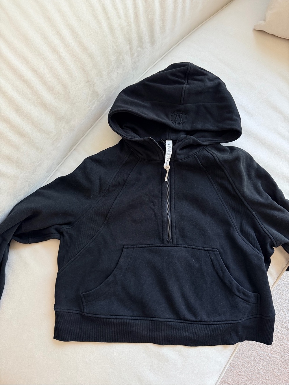 Lululemon Scuba Black Half-Zip Hoodie Sweatshirt